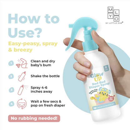 MyLO Glow Up Bud Bud No Rub Diaper Rash Spray (100ml)