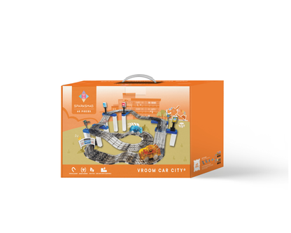 60 pcs Vroom Car City - Magnetic Brick Car Set