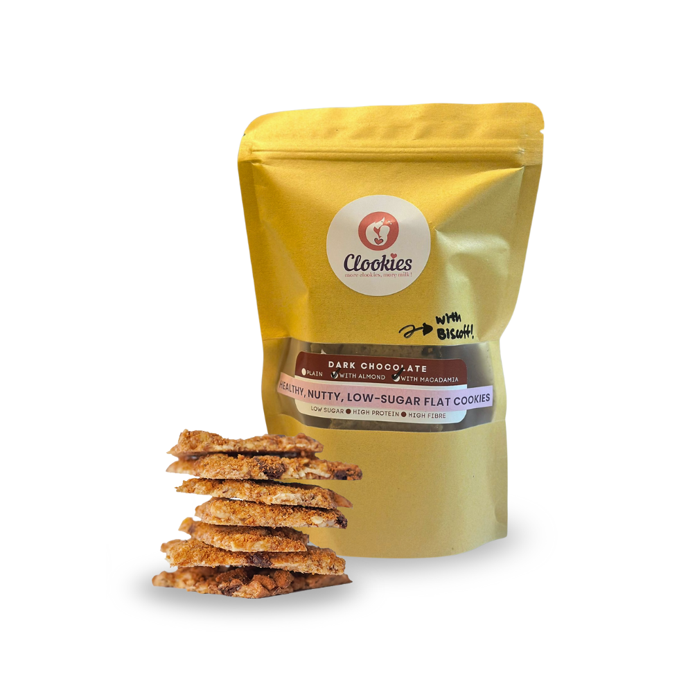 Healthy Nutty Low Sugar Flat Cookies (with Almond & Macadamia)
