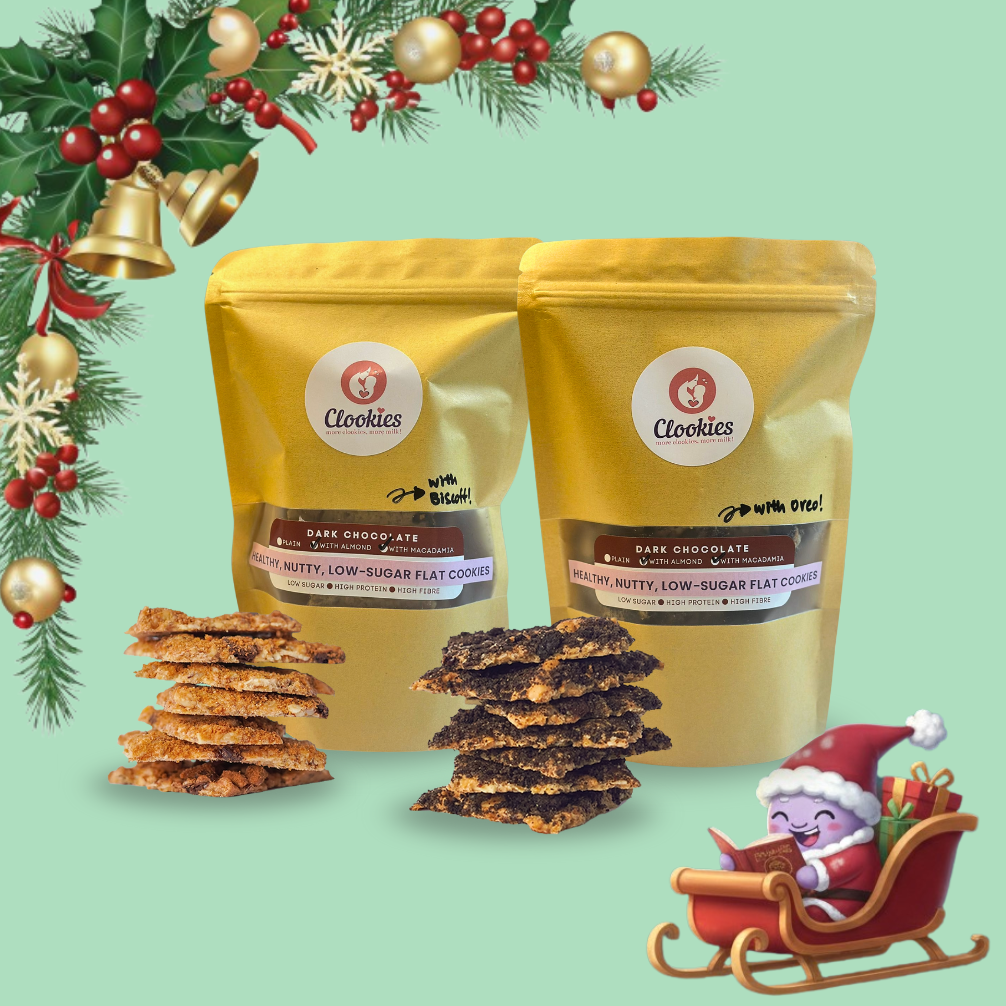 Healthy Nutty Low Sugar Flat Cookies (with Almond & Macadamia)