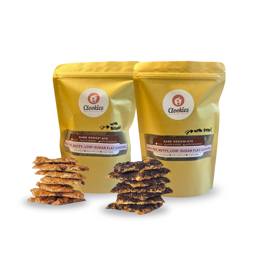 Healthy Nutty Low Sugar Flat Cookies (with Almond & Macadamia)